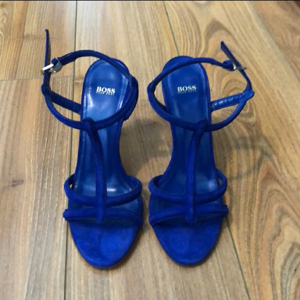 REPOSH! Hugo Boss Cobalt Blue Suede Sandal